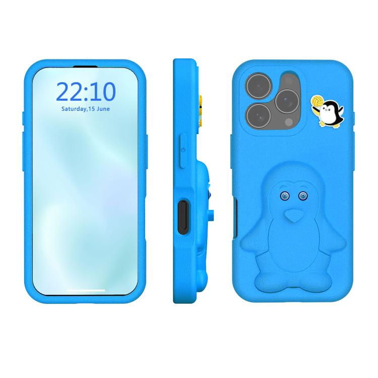 غطاء هاتف صدمات EVA للأطفال بشكل بطريق مع حامل، لهواتف iPhone 17 Pro Max، iPhone 17 Pro، iPhone 17، iPhone Air، iPhone 16 Pro Max، iPhone 16 Pro، iPhone 16، iPhone 15 Pro Max