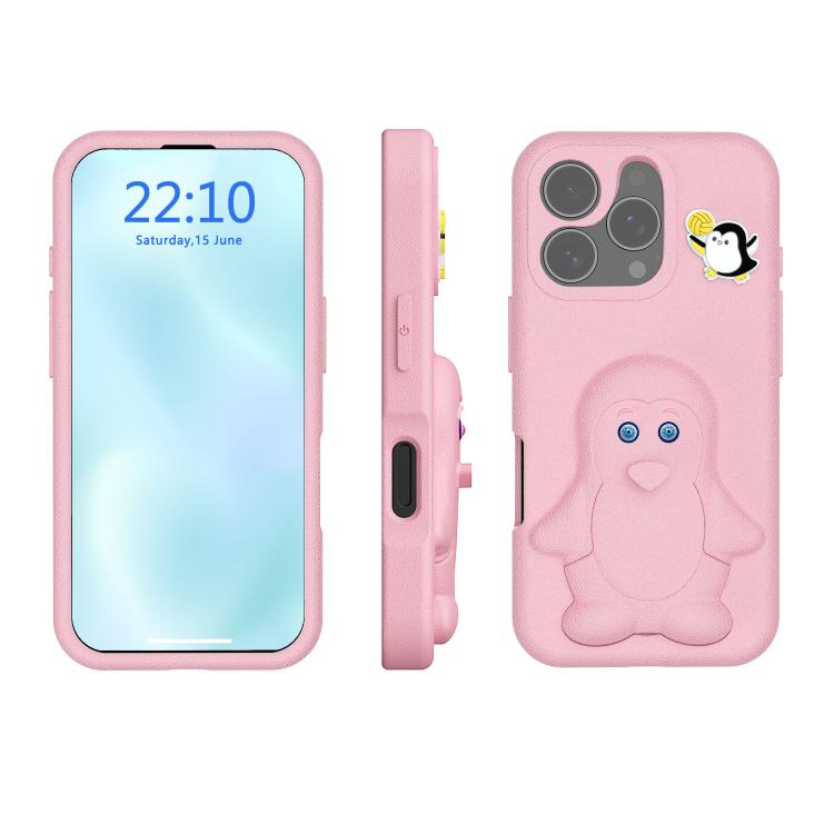 غطاء هاتف صدمات EVA للأطفال بشكل بطريق مع حامل، لهواتف iPhone 17 Pro Max، iPhone 17 Pro، iPhone 17، iPhone Air، iPhone 16 Pro Max، iPhone 16 Pro، iPhone 16، iPhone 15 Pro Max