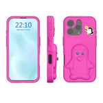 غطاء هاتف صدمات EVA للأطفال بشكل بطريق مع حامل، لهواتف iPhone 17 Pro Max، iPhone 17 Pro، iPhone 17، iPhone Air، iPhone 16 Pro Max، iPhone 16 Pro، iPhone 16، iPhone 15 Pro Max