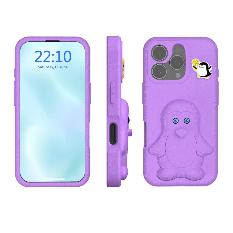 غطاء هاتف صدمات EVA للأطفال بشكل بطريق مع حامل، لهواتف iPhone 17 Pro Max، iPhone 17 Pro، iPhone 17، iPhone Air، iPhone 16 Pro Max، iPhone 16 Pro، iPhone 16، iPhone 15 Pro Max