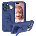 غطاء هاتف صدمات EVA للأطفال بشكل بطريق مع حامل، لهواتف iPhone 17 Pro Max، iPhone 17 Pro، iPhone 17، iPhone Air، iPhone 16 Pro Max، iPhone 16 Pro، iPhone 16، iPhone 15 Pro Max