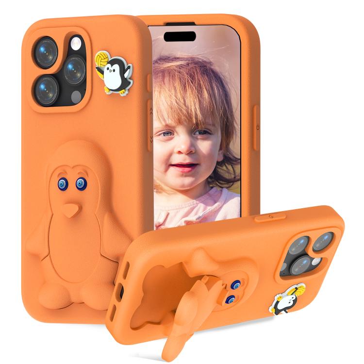 غطاء هاتف صدمات EVA للأطفال بشكل بطريق مع حامل، لهواتف iPhone 17 Pro Max، iPhone 17 Pro، iPhone 17، iPhone Air، iPhone 16 Pro Max، iPhone 16 Pro، iPhone 16، iPhone 15 Pro Max