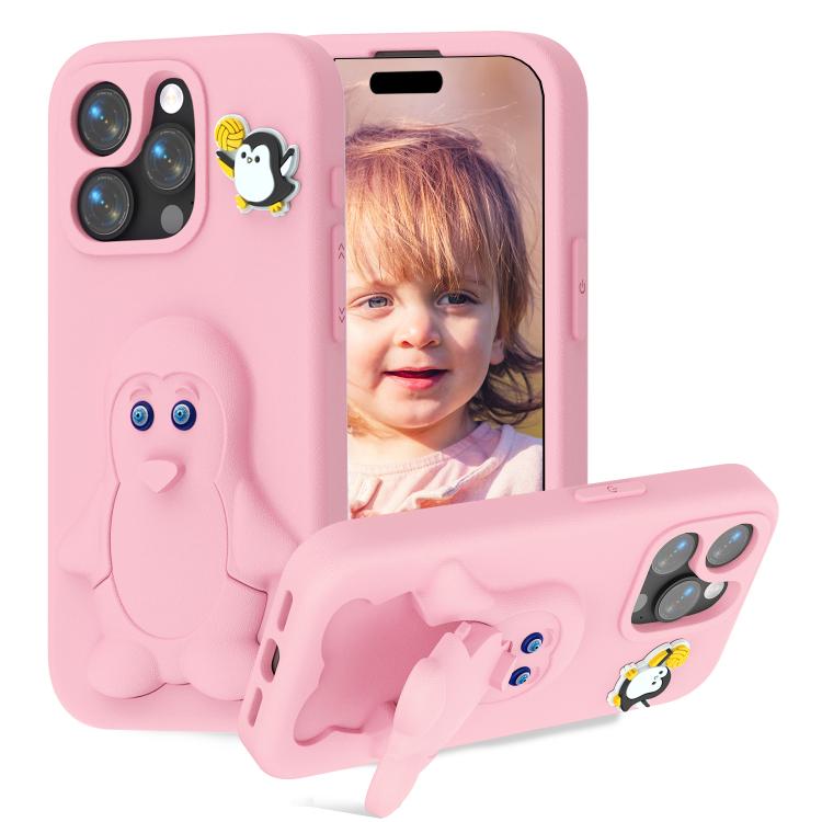 غطاء هاتف صدمات EVA للأطفال بشكل بطريق مع حامل، لهواتف iPhone 17 Pro Max، iPhone 17 Pro، iPhone 17، iPhone Air، iPhone 16 Pro Max، iPhone 16 Pro، iPhone 16، iPhone 15 Pro Max