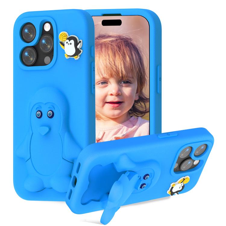 غطاء هاتف صدمات EVA للأطفال بشكل بطريق مع حامل، لهواتف iPhone 17 Pro Max، iPhone 17 Pro، iPhone 17، iPhone Air، iPhone 16 Pro Max، iPhone 16 Pro، iPhone 16، iPhone 15 Pro Max