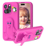 غطاء هاتف صدمات EVA للأطفال بشكل بطريق مع حامل، لهواتف iPhone 17 Pro Max، iPhone 17 Pro، iPhone 17، iPhone Air، iPhone 16 Pro Max، iPhone 16 Pro، iPhone 16، iPhone 15 Pro Max