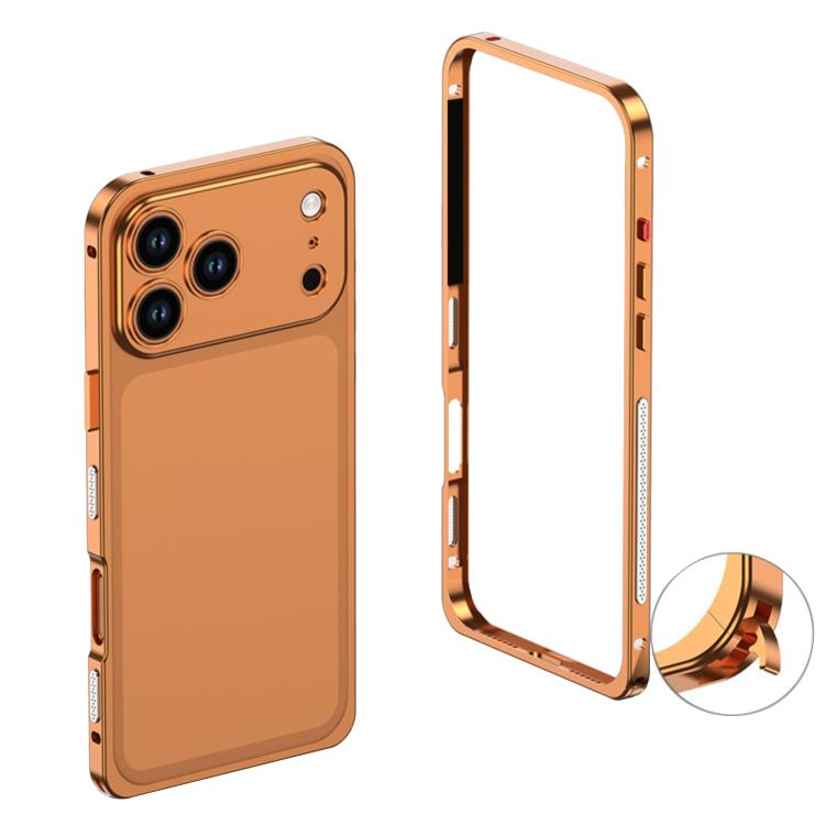 Ultra-Thin Alloy Metal Frame Shockproof Phone Case, For iPhone 17 Pro Max, For iPhone 17 Pro