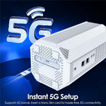 WAVLINK WL-WNF100X3NR-B مع فتحة Nano SIM نسخة أوروبية راوتر 5G WiFi 6، قابس الاتحاد الأوروبي، قابس المملكة المتحدة