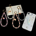 Dainty Alloy Tag Pearl Beaded Phone Chain