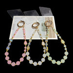 Elegant Gourd Bamboo Jade Beaded Phone Chain, Pink, White, Green