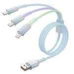 كابل شحن سريع ENKAY 120 واط USB إلى Type-C مزدوج و8 دبابيس مضفر من النايلون، الطول: 1.2 متر، ENK-CB185