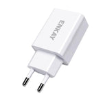 شاحن حائطي USB بقوة 10 واط ENKAY، 5 فولت 2 أمبير، قابس أوروبي، قابس أمريكي