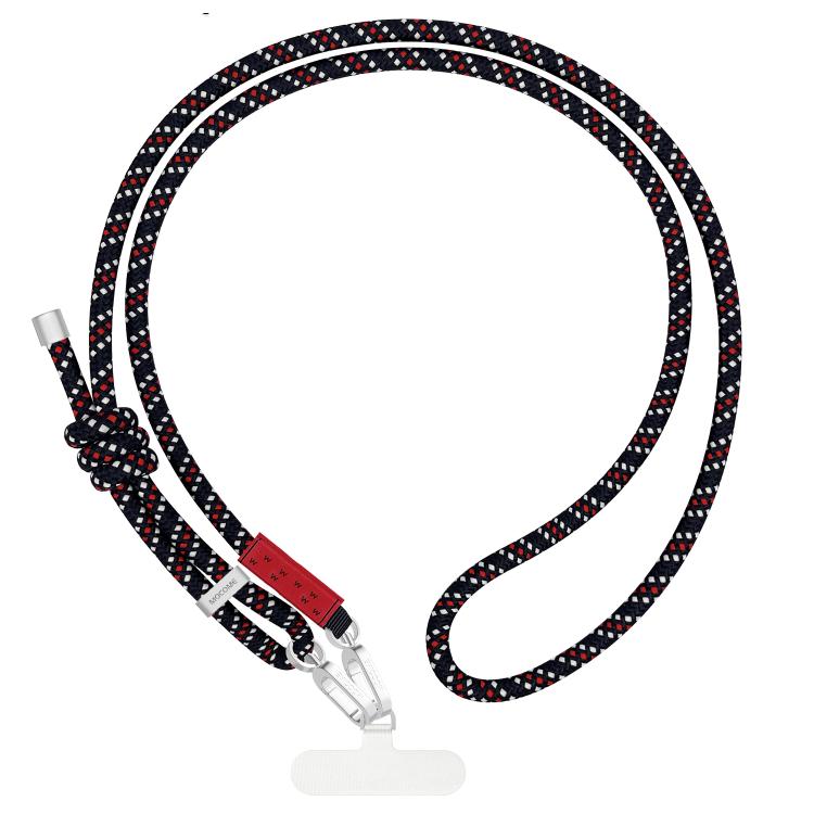 Recycled polyester yarn color-blocked woven hanging rope