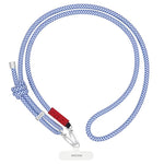 Recycled polyester yarn color-blocked woven hanging rope