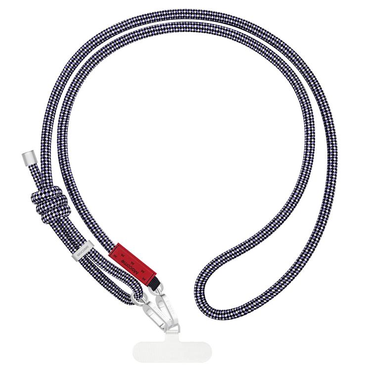 Recycled polyester yarn color-blocked woven hanging rope