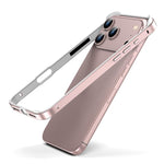 غطاء إطار هاتف مبرد مقاوم للصدمات بأربع زوايا من السيليكون الهجين المعدني، لهواتف iPhone 17 Pro Max، iPhone 17 Pro، iPhone 17، iPhone Air