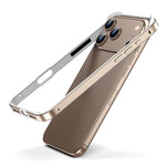 غطاء إطار هاتف مبرد مقاوم للصدمات بأربع زوايا من السيليكون الهجين المعدني، لهواتف iPhone 17 Pro Max، iPhone 17 Pro، iPhone 17، iPhone Air