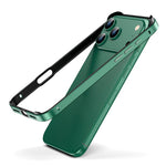 غطاء إطار هاتف مبرد مقاوم للصدمات بأربع زوايا من السيليكون الهجين المعدني، لهواتف iPhone 17 Pro Max، iPhone 17 Pro، iPhone 17، iPhone Air