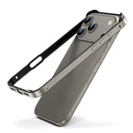 غطاء إطار هاتف مبرد مقاوم للصدمات بأربع زوايا من السيليكون الهجين المعدني، لهواتف iPhone 17 Pro Max، iPhone 17 Pro، iPhone 17، iPhone Air