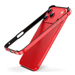 غطاء إطار هاتف مبرد مقاوم للصدمات بأربع زوايا من السيليكون الهجين المعدني، لهواتف iPhone 17 Pro Max، iPhone 17 Pro، iPhone 17، iPhone Air