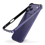 غطاء إطار هاتف مبرد مقاوم للصدمات بأربع زوايا من السيليكون الهجين المعدني، لهواتف iPhone 17 Pro Max، iPhone 17 Pro، iPhone 17، iPhone Air