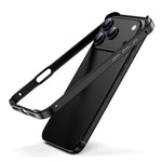 غطاء إطار هاتف مبرد مقاوم للصدمات بأربع زوايا من السيليكون الهجين المعدني، لهواتف iPhone 17 Pro Max، iPhone 17 Pro، iPhone 17، iPhone Air