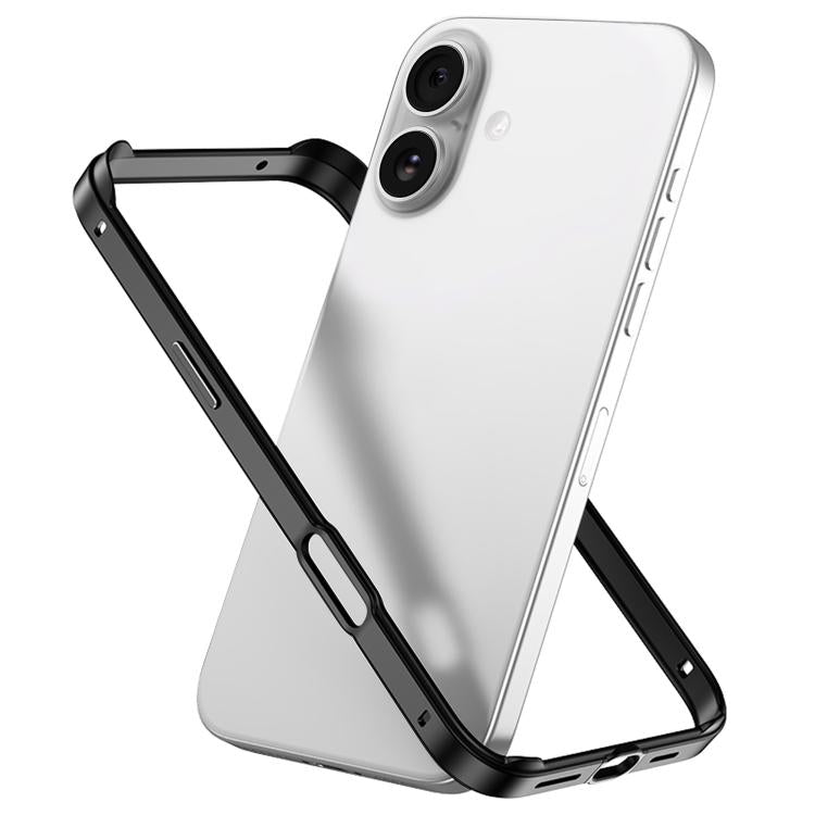 غطاء إطار هاتف مبرد مقاوم للصدمات بأربع زوايا من السيليكون الهجين المعدني، لهواتف iPhone 17 Pro Max، iPhone 17 Pro، iPhone 17، iPhone Air