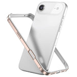 غطاء إطار هاتف مبرد مقاوم للصدمات بأربع زوايا من السيليكون الهجين المعدني، لهواتف iPhone 17 Pro Max، iPhone 17 Pro، iPhone 17، iPhone Air
