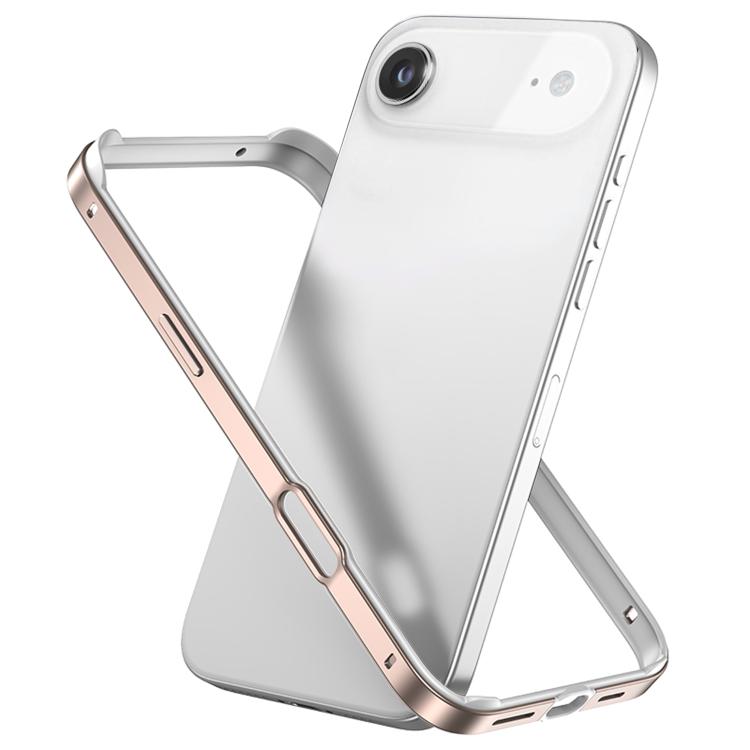 غطاء إطار هاتف مبرد مقاوم للصدمات بأربع زوايا من السيليكون الهجين المعدني، لهواتف iPhone 17 Pro Max، iPhone 17 Pro، iPhone 17، iPhone Air