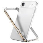 غطاء إطار هاتف مبرد مقاوم للصدمات بأربع زوايا من السيليكون الهجين المعدني، لهواتف iPhone 17 Pro Max، iPhone 17 Pro، iPhone 17، iPhone Air