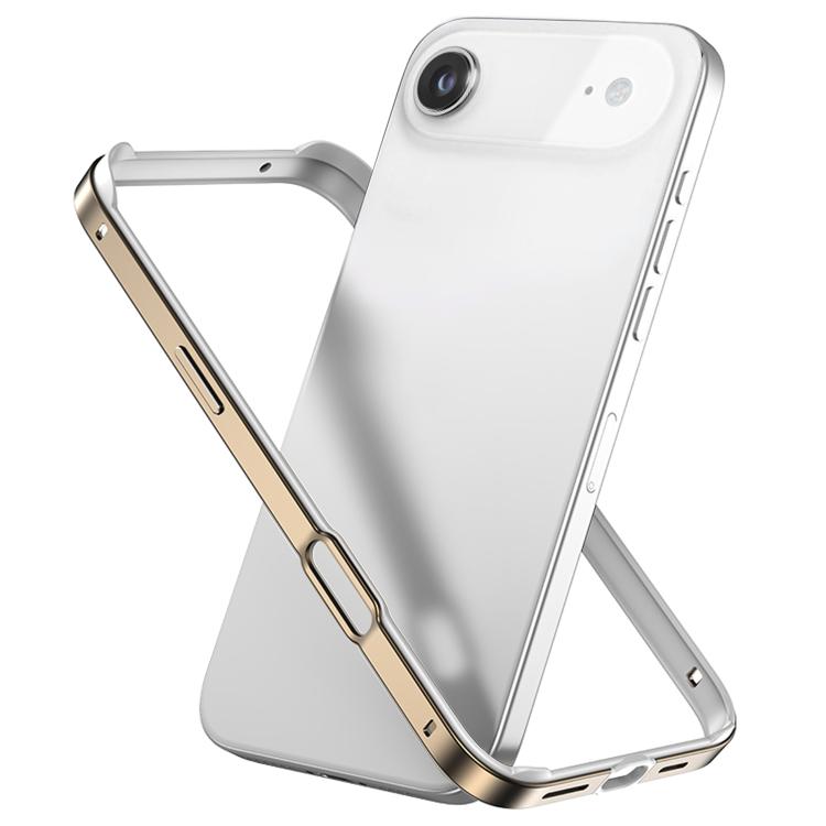 غطاء إطار هاتف مبرد مقاوم للصدمات بأربع زوايا من السيليكون الهجين المعدني، لهواتف iPhone 17 Pro Max، iPhone 17 Pro، iPhone 17، iPhone Air
