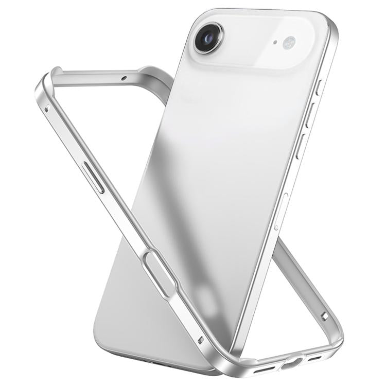 غطاء إطار هاتف مبرد مقاوم للصدمات بأربع زوايا من السيليكون الهجين المعدني، لهواتف iPhone 17 Pro Max، iPhone 17 Pro، iPhone 17، iPhone Air