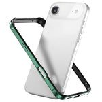 غطاء إطار هاتف مبرد مقاوم للصدمات بأربع زوايا من السيليكون الهجين المعدني، لهواتف iPhone 17 Pro Max، iPhone 17 Pro، iPhone 17، iPhone Air