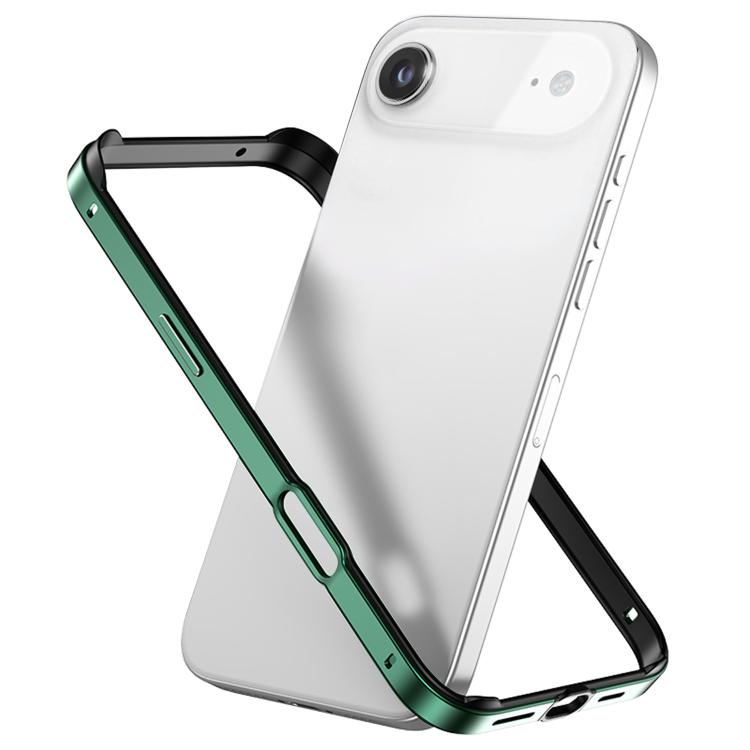 غطاء إطار هاتف مبرد مقاوم للصدمات بأربع زوايا من السيليكون الهجين المعدني، لهواتف iPhone 17 Pro Max، iPhone 17 Pro، iPhone 17، iPhone Air