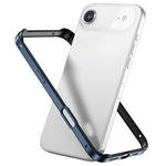 غطاء إطار هاتف مبرد مقاوم للصدمات بأربع زوايا من السيليكون الهجين المعدني، لهواتف iPhone 17 Pro Max، iPhone 17 Pro، iPhone 17، iPhone Air