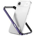 غطاء إطار هاتف مبرد مقاوم للصدمات بأربع زوايا من السيليكون الهجين المعدني، لهواتف iPhone 17 Pro Max، iPhone 17 Pro، iPhone 17، iPhone Air