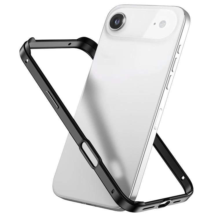 غطاء إطار هاتف مبرد مقاوم للصدمات بأربع زوايا من السيليكون الهجين المعدني، لهواتف iPhone 17 Pro Max، iPhone 17 Pro، iPhone 17، iPhone Air