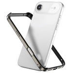 غطاء إطار هاتف مبرد مقاوم للصدمات بأربع زوايا من السيليكون الهجين المعدني، لهواتف iPhone 17 Pro Max، iPhone 17 Pro، iPhone 17، iPhone Air