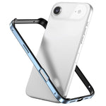 غطاء إطار هاتف مبرد مقاوم للصدمات بأربع زوايا من السيليكون الهجين المعدني، لهواتف iPhone 17 Pro Max، iPhone 17 Pro، iPhone 17، iPhone Air