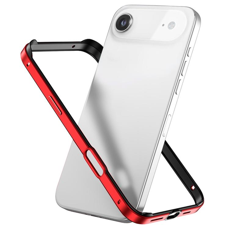 غطاء إطار هاتف مبرد مقاوم للصدمات بأربع زوايا من السيليكون الهجين المعدني، لهواتف iPhone 17 Pro Max، iPhone 17 Pro، iPhone 17، iPhone Air