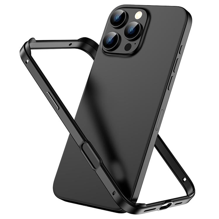 غطاء إطار هاتف مبرد مقاوم للصدمات بأربع زوايا من السيليكون الهجين المعدني، لهواتف iPhone 16 Pro Max، iPhone 16 Pro، iPhone 16 Plus، iPhone 16