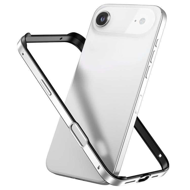 غطاء إطار هاتف مبرد مقاوم للصدمات بأربع زوايا من السيليكون الهجين المعدني، لهواتف iPhone 16 Pro Max، iPhone 16 Pro، iPhone 16 Plus، iPhone 16