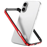 غطاء إطار هاتف مبرد مقاوم للصدمات بأربع زوايا من السيليكون الهجين المعدني، لهواتف iPhone 16 Pro Max، iPhone 16 Pro، iPhone 16 Plus، iPhone 16