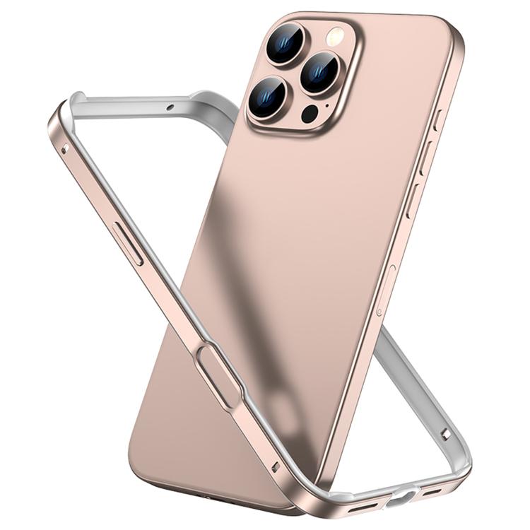 غطاء إطار هاتف مبرد مقاوم للصدمات بأربع زوايا من السيليكون الهجين المعدني، لهواتف iPhone 16 Pro Max، iPhone 16 Pro، iPhone 16 Plus، iPhone 16