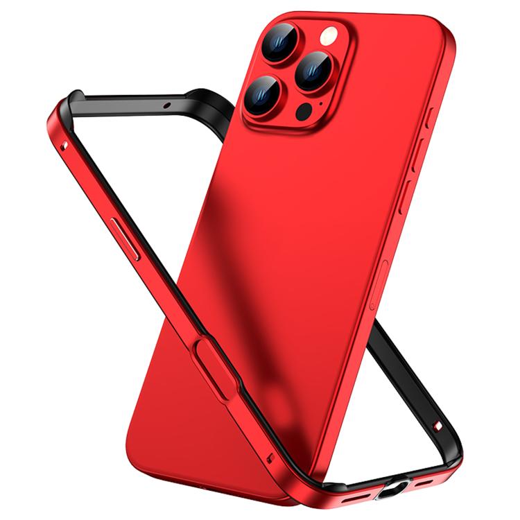 غطاء إطار هاتف مبرد مقاوم للصدمات بأربع زوايا من السيليكون الهجين المعدني، لهواتف iPhone 16 Pro Max، iPhone 16 Pro، iPhone 16 Plus، iPhone 16