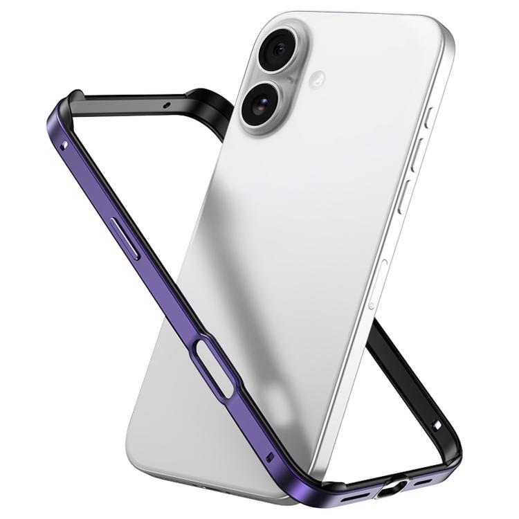 غطاء إطار هاتف مبرد مقاوم للصدمات بأربع زوايا من السيليكون الهجين المعدني، لهواتف iPhone 16 Pro Max، iPhone 16 Pro، iPhone 16 Plus، iPhone 16