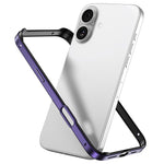 غطاء إطار هاتف مبرد مقاوم للصدمات بأربع زوايا من السيليكون الهجين المعدني، لهواتف iPhone 16 Pro Max، iPhone 16 Pro، iPhone 16 Plus، iPhone 16