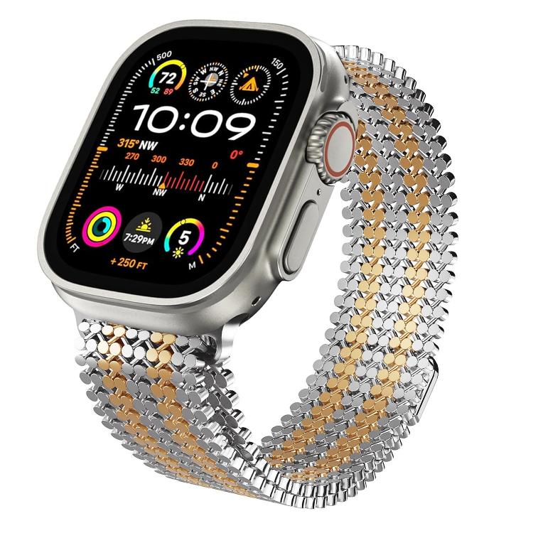 Molecular Arrangement Magnetic Stainless Steel Watch Band, For Apple Watch 46mm / 49mm / 45mm / 44mm, For Apple Watch 42mm / 41mm / 40mm / 38mm