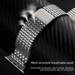 Molecular Arrangement Magnetic Stainless Steel Watch Band, For Apple Watch 46mm / 49mm / 45mm / 44mm, For Apple Watch 42mm / 41mm / 40mm / 38mm