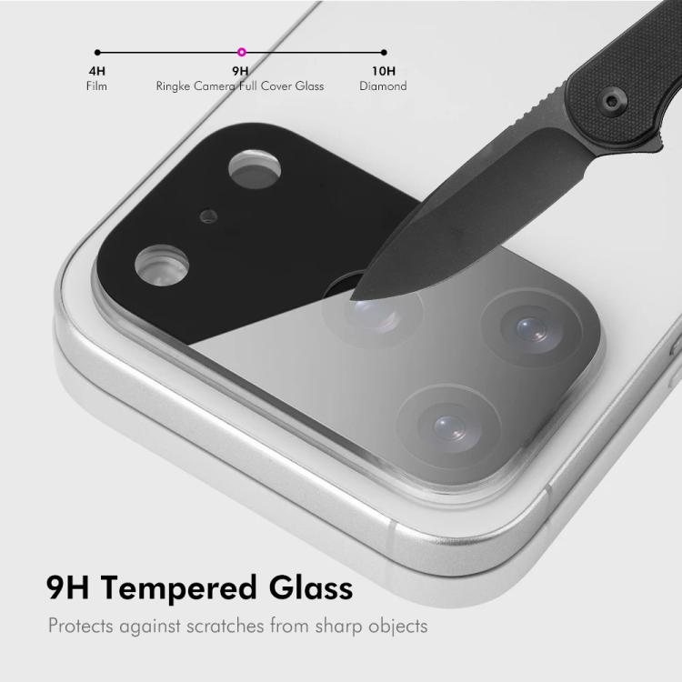 ENKAY فيلم زجاج مقسى 9H لعدسة الكاميرا الخلفية باللون الأسود من سلسلة هات-برنس، لهاتف iPhone 17 Pro Max، لهاتف iPhone 17 Pro، لهاتف iPhone 17، لهاتف iPhone Air