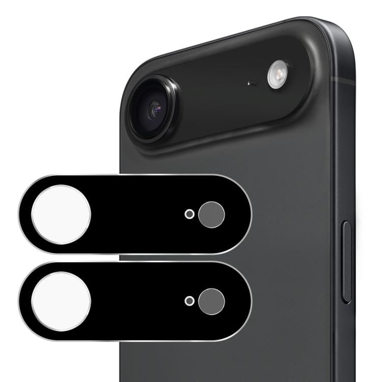 2 قطعة من فيلم زجاج مقسى عدسة كاميرا خلفية 9H من ENKAY Hat-Prince باللون الأسود، لهواتف iPhone 17 Pro Max، iPhone 17 Pro، iPhone 17، iPhone Air